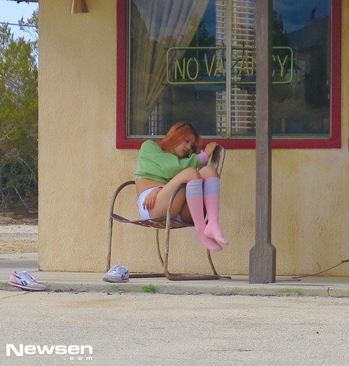 EXCLUSIVE: Girl group Red Velvet attend a desert photo shoot