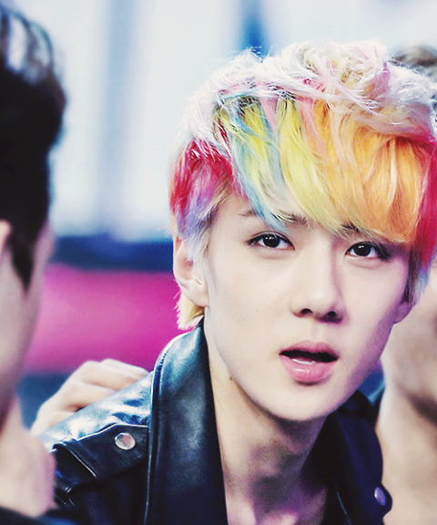 Sehun's Rainbow Hair1